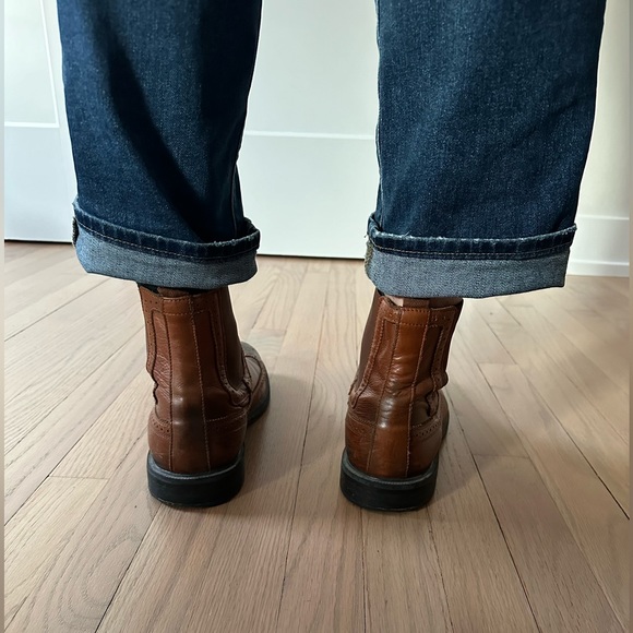 All Saints Brown Leather Western Boots - Picture 3 of 6